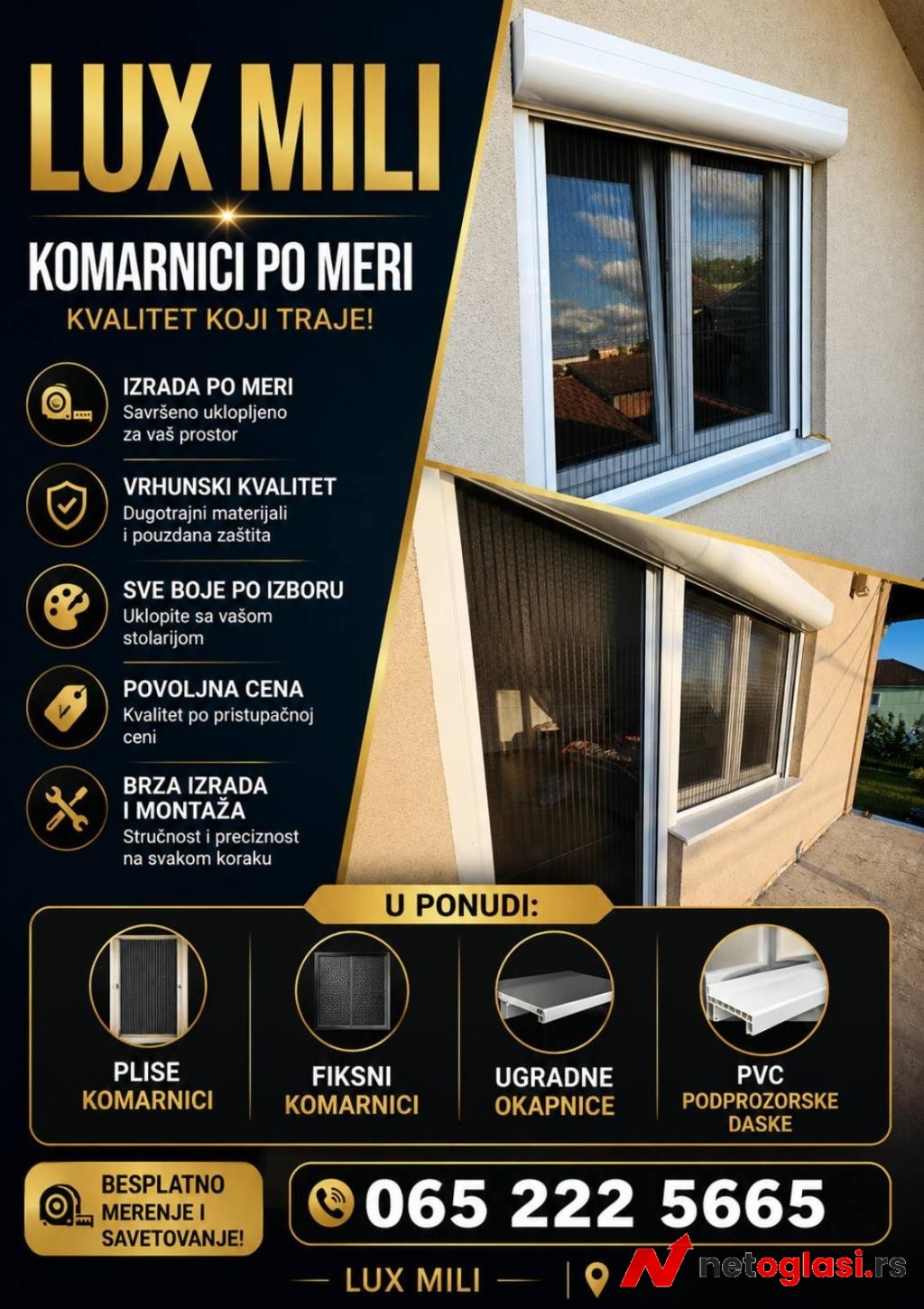 Komarnici po meri