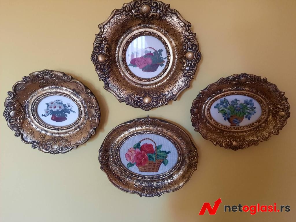Set od 4 Vilerova goblena – vintage dekoracija