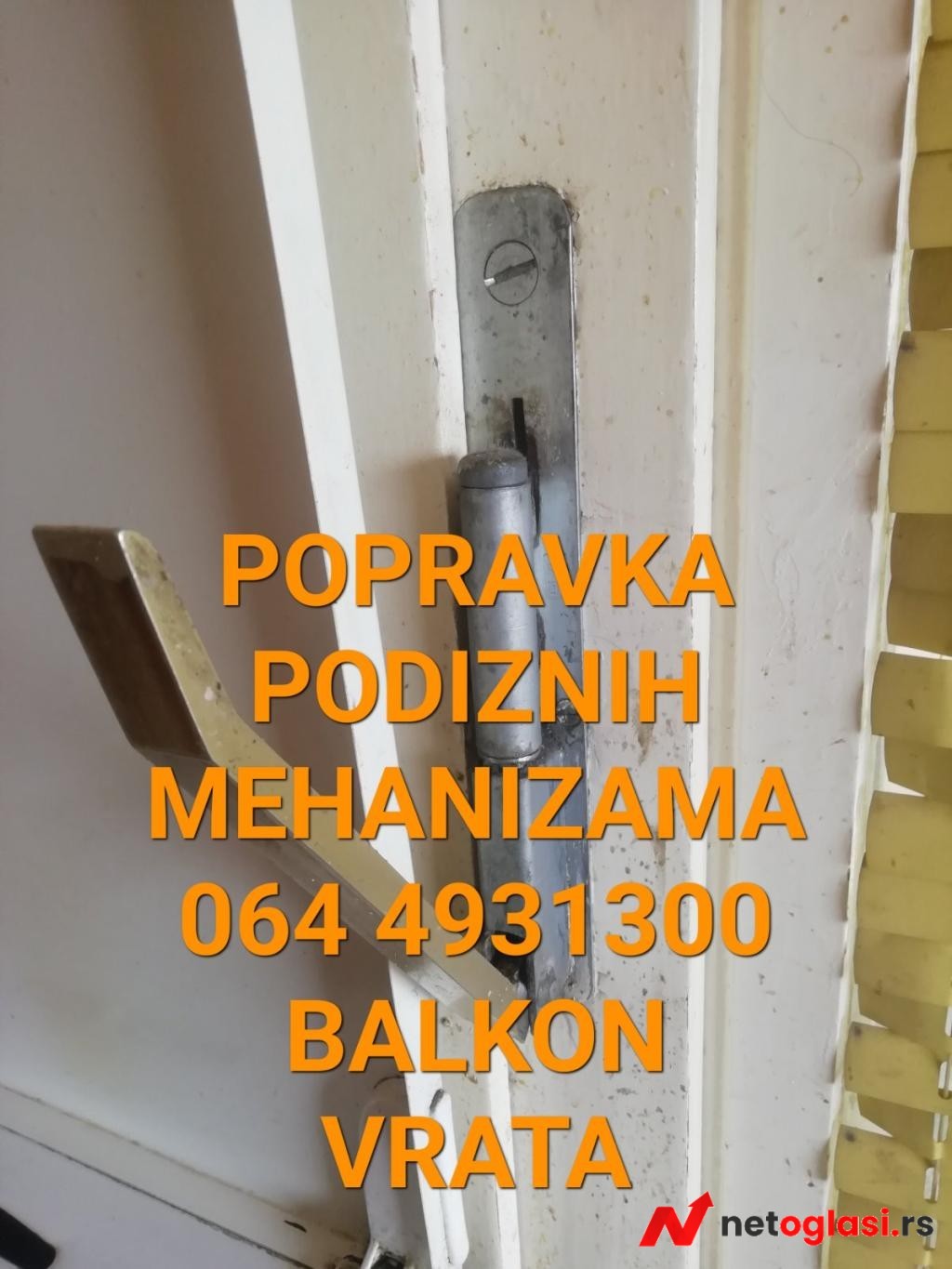 Popravka podiznih rucki balkonskih vrata