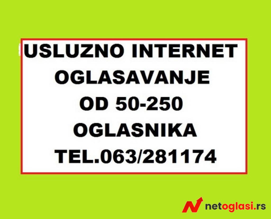 Usluzno internet oglasavanje na 50-100-150 oglasnika