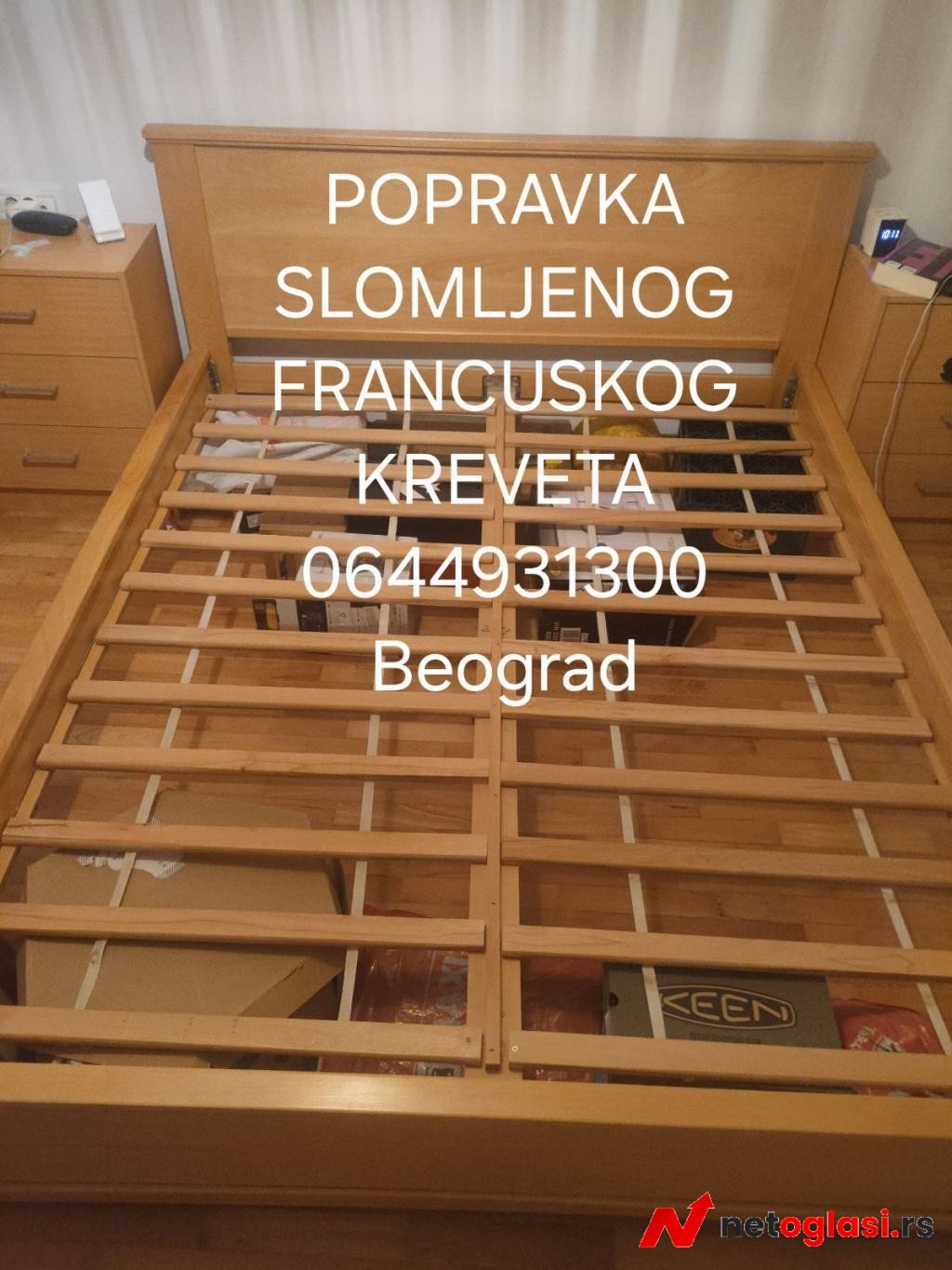 Popravka odpalih nogara kreveta ojacavanje